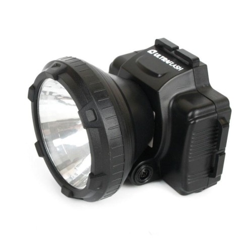 Фонарь аккумуляторный налобный LED5364 LED 2 режима 220В пластик. черн. (бокс) Ultraflash 11258
