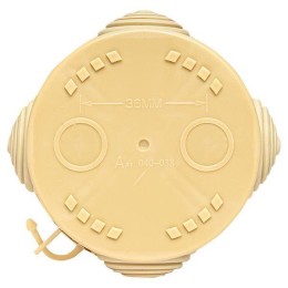 Коробка распаячная КМР-040-038 с крышкой 65х40 4 мембранных ввода IP54 свет. дерево PROxima EKF plc-