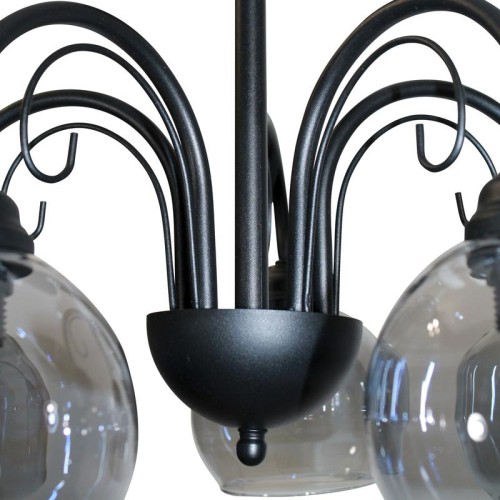 Светильник "Берта" 151 (плафон 06333) НСБ 01-5х60-132 Е27 ИУ черн. муар Элетех 1005404645