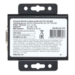 Преобразователь 1-портовый RS-232 в Ethernet MC-232-TCP TSX EKF TSX-MC-232-TCP