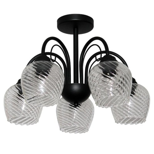 Светильник "Берта" 151 (плафон 8270) НСБ 01-5х60-132 Е27 ИУ черн. муар Элетех 1005404647