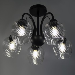 Светильник "Берта" 151 (плафон 8270) НСБ 01-5х60-132 Е27 ИУ черн. муар Элетех 1005404647