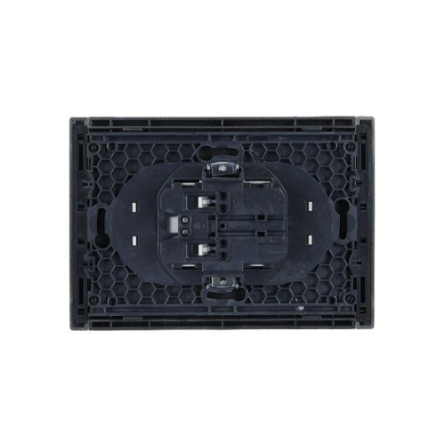 Розетка 2-м СП FORTE&PIANO FP526 10А без заземл. без защ. шторок безвинт. крепл. сталь IEK FP-R20-10