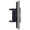 Розетка 2-м СП FORTE&PIANO FP526 10А без заземл. без защ. шторок безвинт. крепл. сталь IEK FP-R20-10