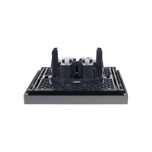 Розетка 2-м СП FORTE&PIANO FP526 10А без заземл. без защ. шторок безвинт. крепл. сталь IEK FP-R20-10