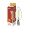 Лампа светодиодная LED-СВЕЧА-deco 9Вт свеча прозрачная 3000К тепл. бел. E14 1040лм 230В IN HOME 4690