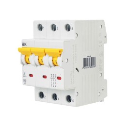 Выключатель автоматический модульный 3п C 2А 6кА ВА47-60M KARAT IEK MVA31-3-002-C