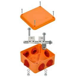 Коробка распаячная огнестойкая ПС 100х100х50 4P 4кв.мм IP55 6 вводов IEK UKF30-100-100-050-4-4-09
