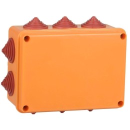 Коробка распаячная огнестойкая ПС 150х110х70 6P 6кв.мм IP55 10 вводов IEK UKF30-150-110-070-6-6-09