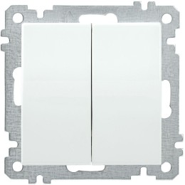 Выключатель 2-кл. СП Bolero ВС10-2-0-Б 10А IP20 механизм бел. IEK EVB20-K01-10-1
