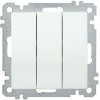 Выключатель 3-кл. СП Bolero ВС10-3-0-Б 10А IP20 10А IP20 механизм бел. IEK EVB30-K01-10-1