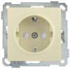 Розетка 1-м СП Bolero РС14-1-0-Б 16А IP20 с заземл. защ. шторки механизм крем. IEK ERB14-K33-16