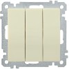 Выключатель 3-кл. СП Bolero ВС10-3-0-Б 10А IP20 10А IP20 механизм крем. IEK EVB30-K33-10