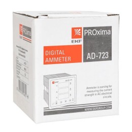 Амперметр цифровой AD-723 3ф на панель 72х72 EKF ad-723