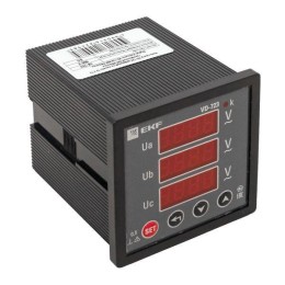 Вольтметр цифровой VD-723 на панель 72х72 трехфазный EKF vd-723