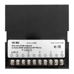 Вольтметр цифровой VD-963 на панель 96х96 трехфазный EKF vd-963