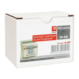 Вольтметр цифровой VD-G33 на DIN-рейку трехфазный EKF vd-g33