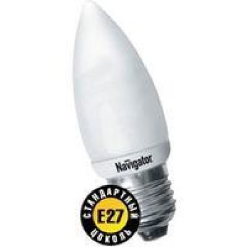 Лампа люминесцентная компакт. 94 085 NCL-C35-09-827-E27 9Вт E27 свеча 2700К Navigator 94085