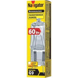 Лампа галогенная 94 216 JCD9 60Вт капсульная G9 3000К 230В clear 2000h Navigator 94216