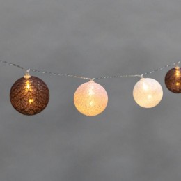 Гирлянда светодиодная "Тайские фонарики "Вельвет" 3.5м 20 LED прозрачный ПВХ питание USB тепл. бел.