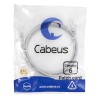 Патч-корд U/UTP кат.6 PC-UTP-RJ45-Cat.6-1.5m 2xRJ45/8p8c неэкранир. PVC 1.5м сер. Cabeus 7273c