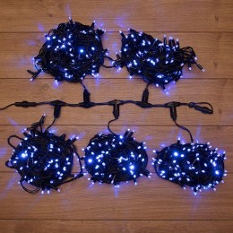 Гирлянда светодиодная "LED ClipLight" 5 нитей х20м 665LED син. 50Вт 24В IP65 эффект мерцания трансф.