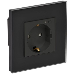 Розетка СП 16А WIFI+BLE стекл/р. защ. шторки iTEQ SMART черн. ONI IT-R16SFWBG-K02