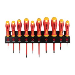 Набор отверток диэлектрических SL/PZ/PH/Tx Ergonic на стальной стойке (в наборе 10шт) Felo 41491093