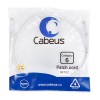 Патч-корд U/UTP кат.6 PC-UTP-RJ45-Cat.6-1m-WH 2xRJ45/8p8c неэкранир. PVC 1м бел. Cabeus 8670c
