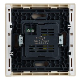 Розетка USB A+C 3.1А FORTE&PIANO FP450 ваниль IEK FP-U22-D31-K10