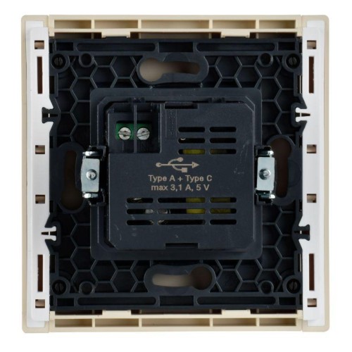 Розетка USB A+C 3.1А FORTE&PIANO FP450 ваниль IEK FP-U22-D31-K10