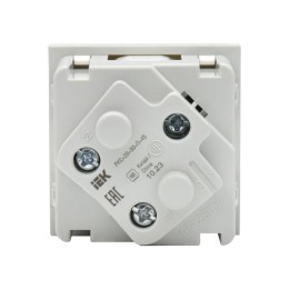 Розетка PRIMER 45град. с заземл. защ. шторки винт. зажим РКС-20-30-П-45 бел. IEK PR-KK40D-RSZH-2-2-4