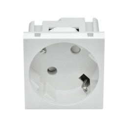 Розетка PRIMER 45град. с заземл. защ. шторки винт. зажим РКС-20-30-П-45 бел. IEK PR-KK40D-RSZH-2-2-4