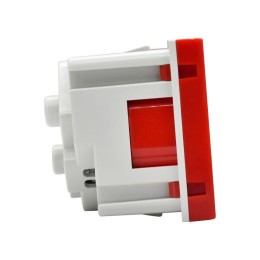 Розетка PRIMER 45град. с заземл. защ. шторки винт. зажим РКС-20-32-П-45 красн. IEK PR-KK40D-RSZH-2-2