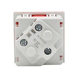 Розетка PRIMER 45град. с заземл. защ. шторки винт. зажим РКС-20-32-П-45 красн. IEK PR-KK40D-RSZH-2-2