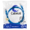 Патч-корд U/UTP кат.6 PC-UTP-RJ45-Cat.6-1m-BL 2xRJ45/8p8c неэкранир. PVC 1м син. Cabeus 8677c