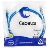 Патч-корд U/UTP кат.6 PC-UTP-RJ45-Cat.6-1.5m-BL 2xRJ45/8p8c неэкранир. PVC 1.5м син. Cabeus 8678c