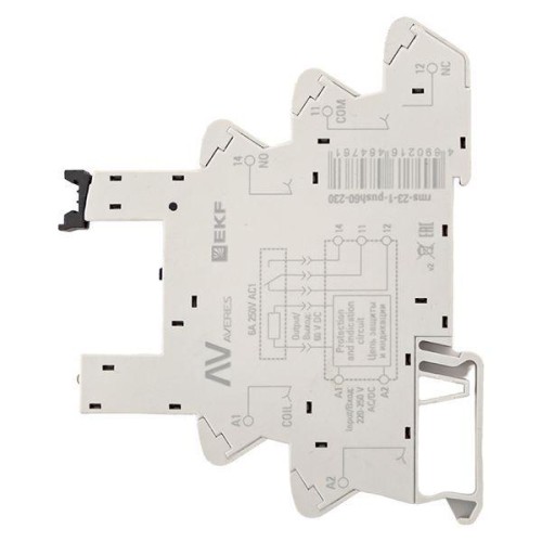 Разъем для реле РM slim 23/1 Push-in 230VАС/60VDC AVERES EKF rms-23-1-push60-230