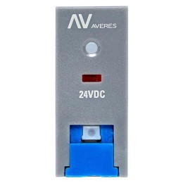 Реле промежуточное с кнопкой и мех. индикацией RPAt 25/1 12А 24В DC AVERES EKF rpat-25-1-24DC