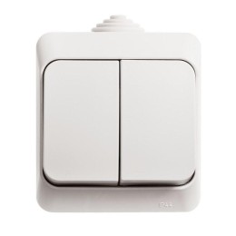Выключатель 2-кл. ОП Этюд 10А IP44 10AX бел. SE BA10-042B