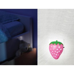 Светильник светодиодный NL-180 "Клубника" 220В ночник с выкл. розов. Camelion 12536