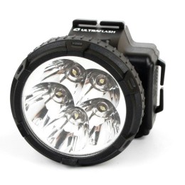 Фонарь аккумуляторный налобный LED5365 5LED 2 режима 220В пластик. черн. (бокс) Ultraflash 11648