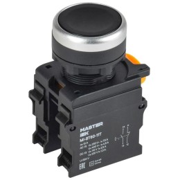 Кнопка d22мм 1НО+1НЗ MASTER с фиксацией черн. IEK MI-BT60-11T-3-21-K02