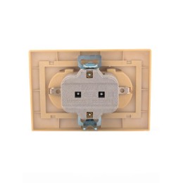 Розетка 2-м Mira с заземл. керамика ясень LEZARD 701-4747-127