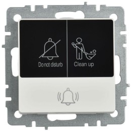 Кнопка звонка BRITE 10А ВС10-1-9-БрБ для отелей с индик. механизм бел. IEK BR-V14-2-10-K01