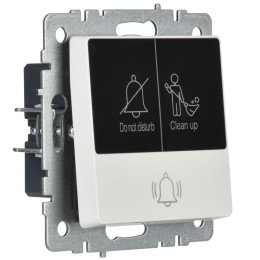 Кнопка звонка BRITE 10А ВС10-1-9-БрБ для отелей с индик. механизм бел. IEK BR-V14-2-10-K01