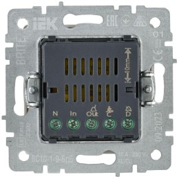 Кнопка звонка BRITE 10А ВС10-1-9-БрБ для отелей с индик. механизм бел. IEK BR-V14-2-10-K01