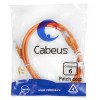 Патч-корд U/UTP кат.6 PC-UTP-RJ45-Cat.6-1.5m-OR 2xRJ45/8p8c неэкранир. PVC 1.5м оранж. Cabeus 8699c