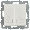 Выключатель 2-кл. BRITE 10А ВС10-2-9-БрБ для отелей с индик. механизм бел. IEK BR-V20-2-10-K01