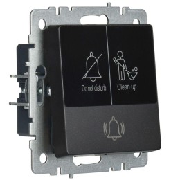 Кнопка звонка BRITE 10А ВС10-1-9-БрЧ для отелей с индик. механизм черн. IEK BR-V14-2-10-K02